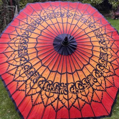 hexagonal umbrella norfolk dawn outdoor garden parasol with fringes